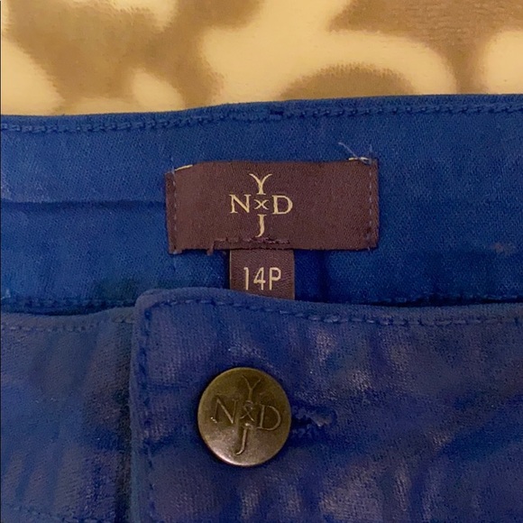 NYDJ blue leggings polished cotton & Spandex NWT - Picture 2 of 8